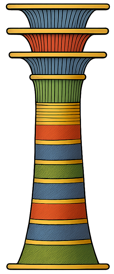 Colonne Djed gauche